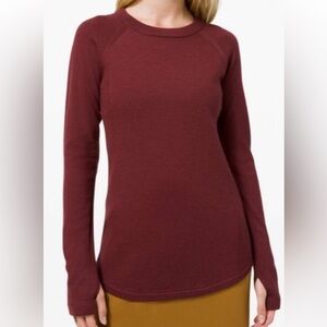 Lululemon Women's Burgundy Long Sleeve Top